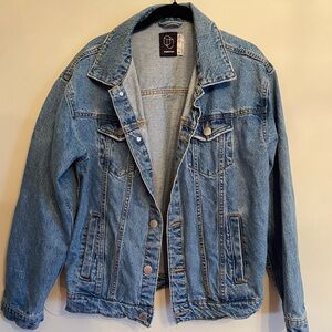 Original Use Oversized Denim Jacket- Medium Wash- Size Small
